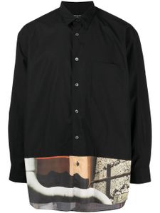 Comme des Garçons Homme chemise à imprimé abstrait - Noir