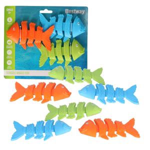 Duikringen vissen - 9x stuks - gekleurd - kunststof - duik spelletjes - zwembad speelgoed