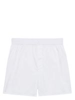 AMI Paris boxer rayé en coton à taille logo - Blanc