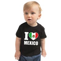 I love Mexico landen shirtje zwart voor babys 80 (7-12 maanden)  -
