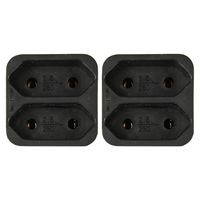 Stopcontact splitter - 2x - duo - zwart - voor 2 platte stekkers - verdeelstekkers