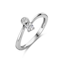 Ring Fantasie zilver-zirconia wit 7 mm