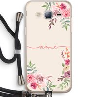 Rozen: Samsung Galaxy J3 (2016) Transparant Hoesje met koord