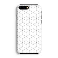 Zwart-witte kubussen: iPhone 8 Plus Volledig Geprint Hoesje