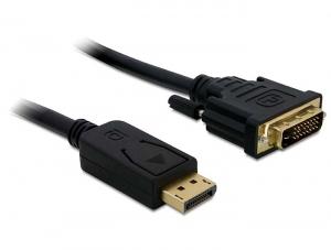 Delock 82592 DisplayPort-kabel DisplayPort / DVI Adapterkabel DisplayPort-stekker, DVI-D 24+1-polige stekker 3.00 m Zwart