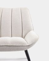 Kave Home Fauteuil Marlina Bouclé - Wit - thumbnail