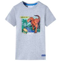 Kindershirt dinosaurusprint 92 grijs