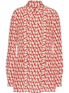 Valentino Garavani chemise Toile Iconographe en soie - Rouge