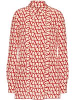 Valentino Garavani chemise Toile Iconographe en soie - Rouge Valentino Garavani chemise Toile Iconographe en soie - Rouge