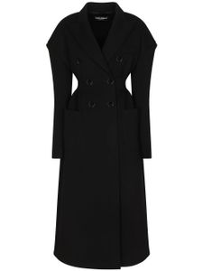 Dolce & Gabbana manteau mi-long à boutonnière croisée - Noir