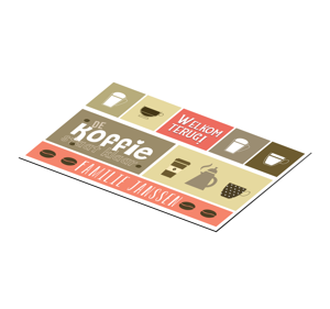 Welkom terug koffie placemat