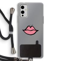 Kusje: OnePlus 9 Transparant Hoesje met koord