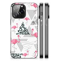 iPhone 14 Pro Max Dierenprint Telefoonhoesje Flamingo Triangle iPhone 14 Pro Max Dierenprint Telefoonhoesje Flamingo Triangle