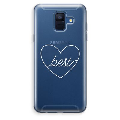 Best heart pastel: Samsung Galaxy A6 (2018) Transparant Hoesje
