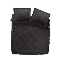 Sleeptime Velvet Ruffles Zwart 200 x 220 cm