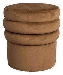 Dutchbone Hocker 'Aditi' Velvet, kleur Bruin