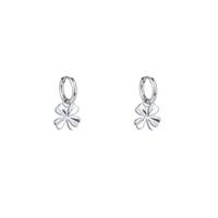 Day&Eve Creolen Simple Clover Hoop | Zilver