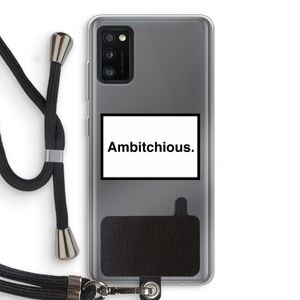 Ambitchious: Samsung Galaxy A41 Transparant Hoesje met koord