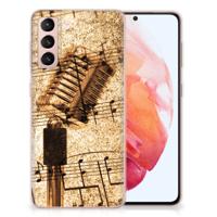 Samsung Galaxy S21 | Siliconen hoesje | met foto Bladmuziek
