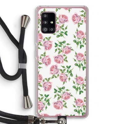 Kleine roosjes: Samsung Galaxy A51 5G Transparant Hoesje met koord