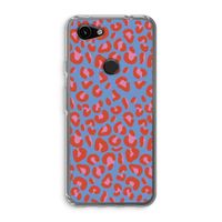 Leopard blue: Google Pixel 3a Transparant Hoesje