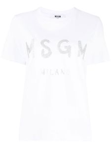 MSGM t-shirt à logo imprimé - Blanc