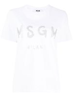 MSGM t-shirt à logo imprimé - Blanc - thumbnail