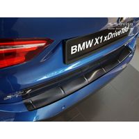 Zwart RVS Bumper beschermer passend voor BMW X1 II F48 M-Pakket 2015- 'Ribs' AV245209 - thumbnail