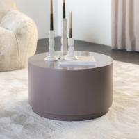 By-Boo Ronde Salontafel 'Mesita' 60cm metaal, kleur Donker Taupe