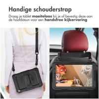 Accezz Rugged Backcover Shoulder Strap voor de Samsung Galaxy Tab S9 FE Plus / Tab S9 Plus Tablethoesje Zwart