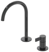 Wastafelkraan IVY Pact Coldstart 2-gats Zwart Chroom PVD IVY