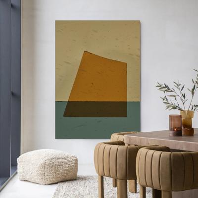 Urban Cotton Wandkleed 'Geen Beige' 80 x 110cm in Frame - black