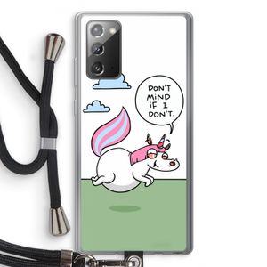 Unicorn: Samsung Galaxy Note 20 / Note 20 5G Transparant Hoesje met koord