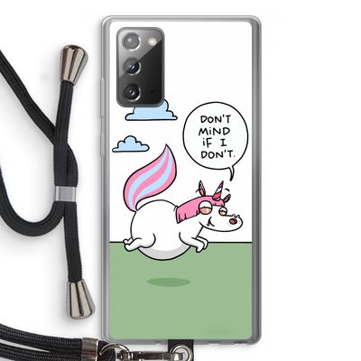 Unicorn: Samsung Galaxy Note 20 / Note 20 5G Transparant Hoesje met koord