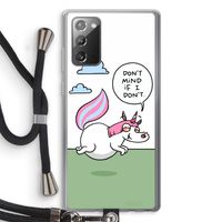 Unicorn: Samsung Galaxy Note 20 / Note 20 5G Transparant Hoesje met koord