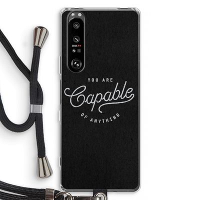Capable: Sony Xperia 1 III Transparant Hoesje met koord