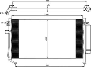 Condensor, airconditioning 35869