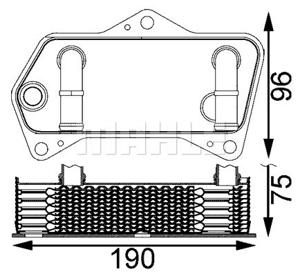 Oliekoeler, automatische transmissie MAHLE, u.a. für VW, Seat, Skoda, Audi