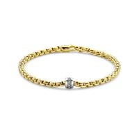 Luxueuze 14k Geelgouden Armband met Diamant - Tijdloze Elegantie voor Elke Gelegenheid