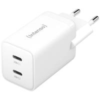 Intenso W40CC GaN USB-oplader 40 W 2x USB-C Wit Binnen GaN, USB Power Delivery (USB-PD)
