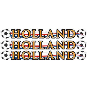 3x Holland voetbal slinger/ bannier karton 115x12 cm - Oranje versiering raam