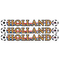 3x Holland voetbal slinger/ bannier karton 115x12 cm - Oranje versiering raam