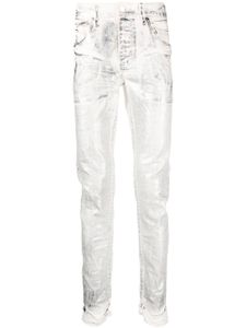 Purple Brand jean skinny à fini métallisé - Blanc