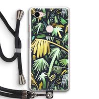 Tropical Palms Dark: Pixel 3 Transparant Hoesje met koord
