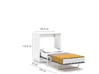Eenpersoons opklapbed Capsule bed en bureau - Koudschuim matras HR60 - tot 120 KG