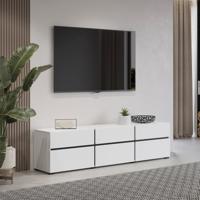 Home365 TV-meubel Crotone - 3-kleps incl. 3 lades - Wit