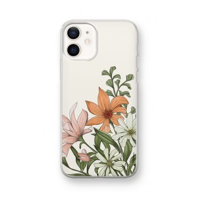 Floral bouquet: iPhone 12 mini Transparant Hoesje