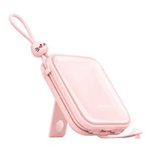 Joyroom JR-L009 Cutie Power Bank 10000mAh met USB-C & Lightning-kabels - 12W - Roze