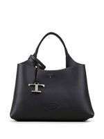 Tod's sac cabas en cuir à logo imprimé - Noir