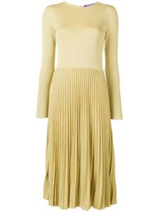 Ralph Lauren Collection robe plissée à effet métallisé - Or